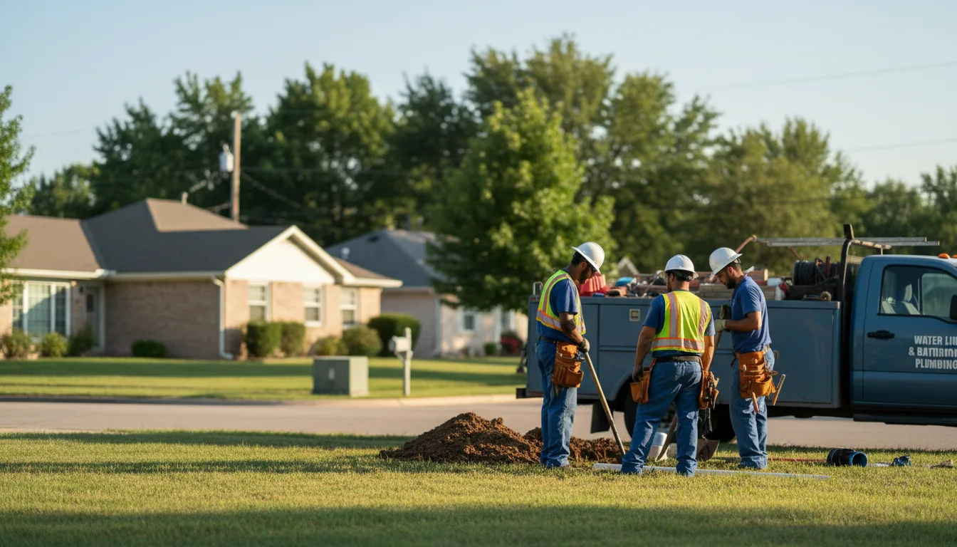Residential water line and bathroom plumbing service in Otterbein, IN